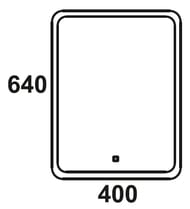 Зеркало Континент Mini (400x700) с LED подсветкой 6000K и сенсором