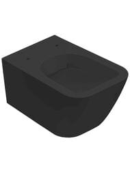 Унитаз подвесной Globo Stone (520х360х330) со скрытым креплением, черный матовый STS05AR — миниатюра 1