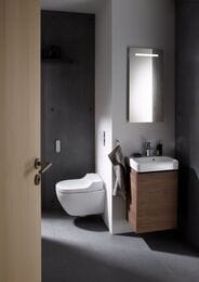 Унитаз-биде GEBERIT AquaClean TumaComfort подвесной, панель белое стекло 146.294.SI.1