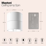 ���������� ���������� Maytoni Spin (����) O310CL-L12W3K, 3000� 12�� IP 54, �����