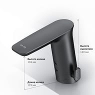 Смеситель AM.PM Inspire 2.0 для умывальника F50A02322 сенсорный, черный матовый