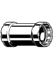 Муфта надвижная пресс VIEGA Megapress 3/4"х3/4" SC-Contur, DN 20, нелегир. сталь, арт.694821