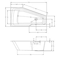 ����� ��������� RIHO RETHING SPACE 170x90 L FALL ����� �������, ��������, ����� (���.������ ����)