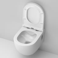 Унитаз подвесной AM.PM Like FlashClean (355х530х400) безободковый, сиденье с микролифтом C801701SC