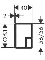 Запорный вентиль Axor Edge 46771000  скрытый монтаж, внешняя часть, алмазная огранка, хром — изображение 2