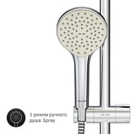 Душевая система AM.PM Sunny F0785C900 смеситель для ванны/душа, верхний душ 220мм, ручной душ 110
