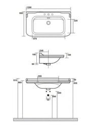 �������� ��������� Kerasan Waldorf 4144K1bi/cr*1 1200�550 ������������,���.��� ���������,�����/����