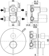 ��������� ��� ���� Paffoni Light LIG018CR ��������., ����. 200��, ������������, � ��.������, ����