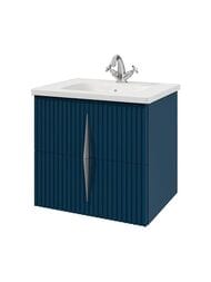 Тумба c раковиной Caprigo Novara 60 (606х557х470) подвесная, темно синяя, 2 ящика 34915-078 — миниатюра 1