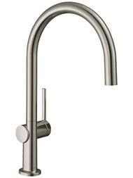 Смеситель Hansgrohe Talis M54 для кухни 220 поворотный излив, 1jet, сталь 72804800 — миниатюра 1