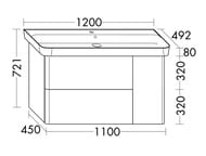 ����� � ��������� Burgbad Iveo 1200�492�721 �����, 2+1 ��., 1 ��., ��� ������ SFEZ120LF2835G0161C0001*1
