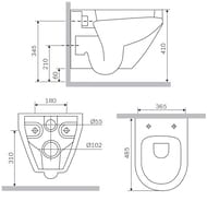 Унитаз подвесной AM.PM Spirit 2.0 FlashClean безободковый, с сиденьем микролифт C701700SC