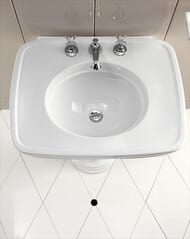 Раковина подвесная Devon&Devon Rose IBLG1FROSE 700х570 с 1 отверстием под смеситель, белая