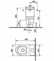 ����� �������-�������� DURAVIT STARCK 3 390�350 ������ ������ ���� 0920100005