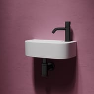 Раковина подвесная Ceramicanova Element 409х224х110 чаша слева,отв. под смес.,белый CN6066L
