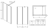 Душевая стенка Jacob Delafon Serenity Walk in (1200х1900) стекло серое/профиль черный E14W120-BLV