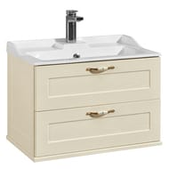 Тумба под раковину AQUATON Леон 65 1A187001LBPR0 650x447x436 подвесная, 2 ящика, дуб бежевый