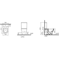 Унитаз напольный Vitra Zentrum безободковый,с сиденьем,антибакт. глазурь,белый  9824b003-7207