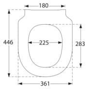 Сиденье для унитаза Villeroy&Boch Subway 3.0 8M42S1RW 370х480 микролифт, QuickRelease, Stone White