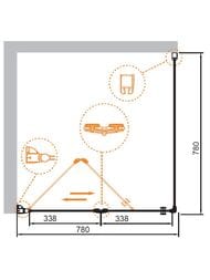 ������� ������ CEZARES ELENA (780-800x780-800x1950) AS-1-80-C-Cr ������ �����/ ����