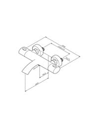 Смеситель AM.PM Sense 5 для ванны и душа F7550000/F7550064 с термостатом, излив 183 мм