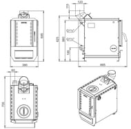 Котел твердотопливный Zota Box-10 полуавтоматический 10кВт, арт. ZB 493112 0010