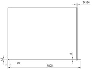 Душевая стенка RAVAK WALK-IN WALL (1000х2000) стекло, блестящий+Transparent