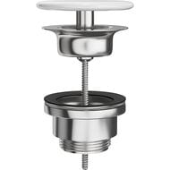 Донный клапан KERAMA MARAZZI с керамической крышкой, 72х72х130, белый глянцевый DRR.1/WHT