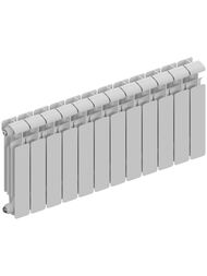 Радиатор алюминиевый RIFAR Alum Eco 350 (415х972х90) 12 секций, 1560 Вт, бок.подкл. белый — миниатюра 1
