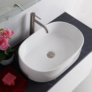 Раковина накладная BelBagno (550x350x140) овальная, без отверстия под смеситель, белая BB1048