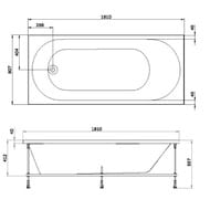 Ванна акриловая AM.PM X-Joy 1800х800х399 прямоугольная, белый W94A-180-080W-A