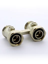 Tiemme Узел прямой с кранами 3/4"-3/4"  для нижнего подключения с кранами арт.3390001(3391N0505)