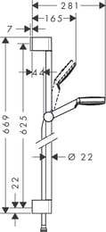 ������� ����� Hansgrohe Crometta 1jet (������ ���, ������ 65��, ����� 160��) ����/����� 26555400