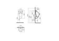 Писсуар Vitra Arkitekt (310х305х555) подвод воды сверху,антибактериал. покрытие,белый 6202B003-0198