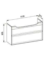 ����� � ��������� Laufen New Classic (1176�316�745) ���������, 2 �����, ����� 4.0605.2.085.631.1+8.1385.8.000.104.1