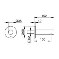 ����� ��� ����� Keuco Elegance 130 ��, ������������, ������� �������, ������ ������� 59545 370001