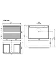 ����� ��� �������� SANCOS Folk (690�450�500) ���������, 2 �����, Grey soft FL70GS
