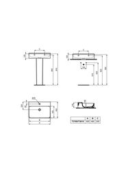 ���������� Ideal Standard CONCA (500�450) ���� , 1 ��������� ��� ���������, ��� �������� T381501