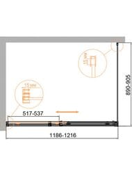 ������� ������ CEZARES DUET SOFT-M-AH-1-120/90-C-Cr (1186-1216x890-905)x1950 ������ �����/����