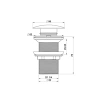 ������ ������ ��� �������� 1 1/4 WONZON & WOGHAND, ������ ������� WW-88SS02-MB
