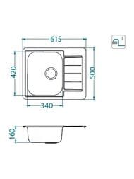 ����� ALVEUS Monarch Line 110 (615�500) �������������, �������, ����� 0.6 ��, PVD ������ 1145001