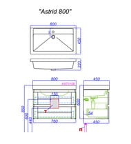 ����� ��� ���������� Aqwella ASTRID 80 (800�600�450) ���������, ��� ����� AST0108DD