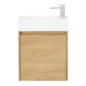 Тумба под раковину BelBagno KRAFT MINI (494х256х500) подвесная, левая, Rovere Nebrasca Nature KRAFT MINI-500/260-1A-SO-RNN-L