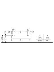 ����� Duravit DuraStyle (1000�150�440) � 2 �������, ���� ����� ������� DS827001818