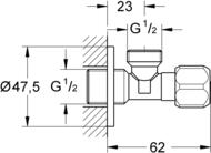 ������� ������� Grohe 2201600M ������������� 1/2" , ����: ���� (��.)