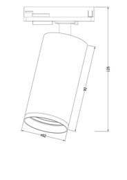 �������� ���������� Maytoni FOCUS S (����� ��) TR020-1-GU10-B Unity GU10 10��, IP20, ������