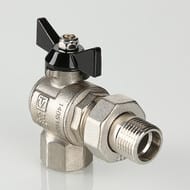 Кран угловой с американкой 3/4"ВН VALTEC PERFECT черная бабочка VT.328.N.05