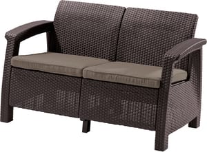 Диван KETER CORFU LOVE SEAT (128х70х79), коричневый