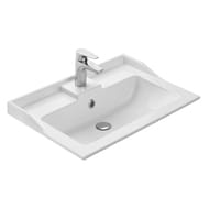 Раковина Aquaton Фабиа 65 1A708731FB010 650x450x180 мм, перелив, отверстие под смеситель, белая