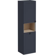 #%Пенал подвесной Vitra Root Classic 420х360х1550 левый, с корзиной для белья, темно-синий мат. 68522